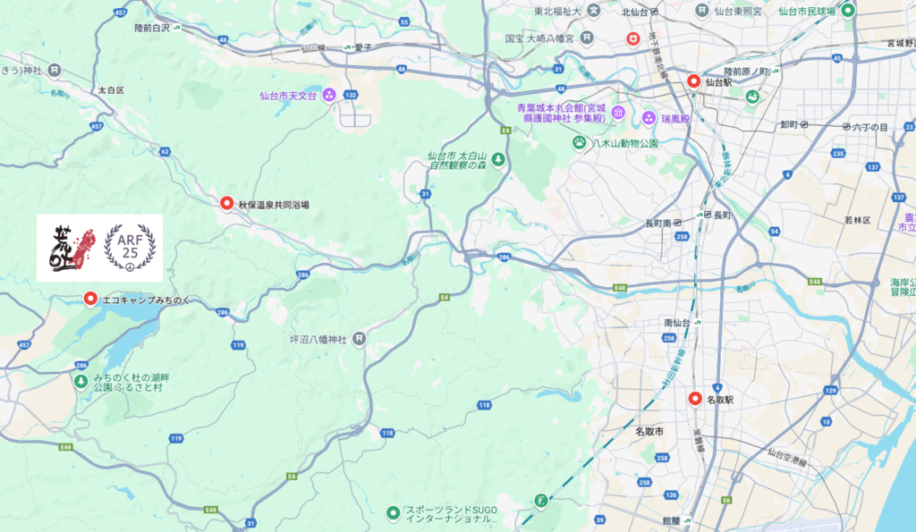 ARABAKI ROCK FEST. 2025　地図